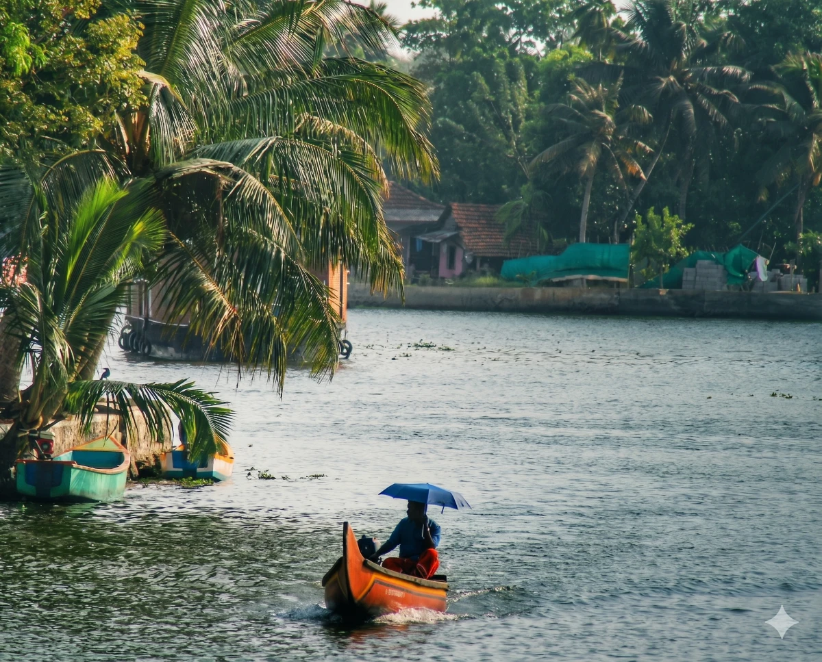 Kerala rains and the umbrellas
