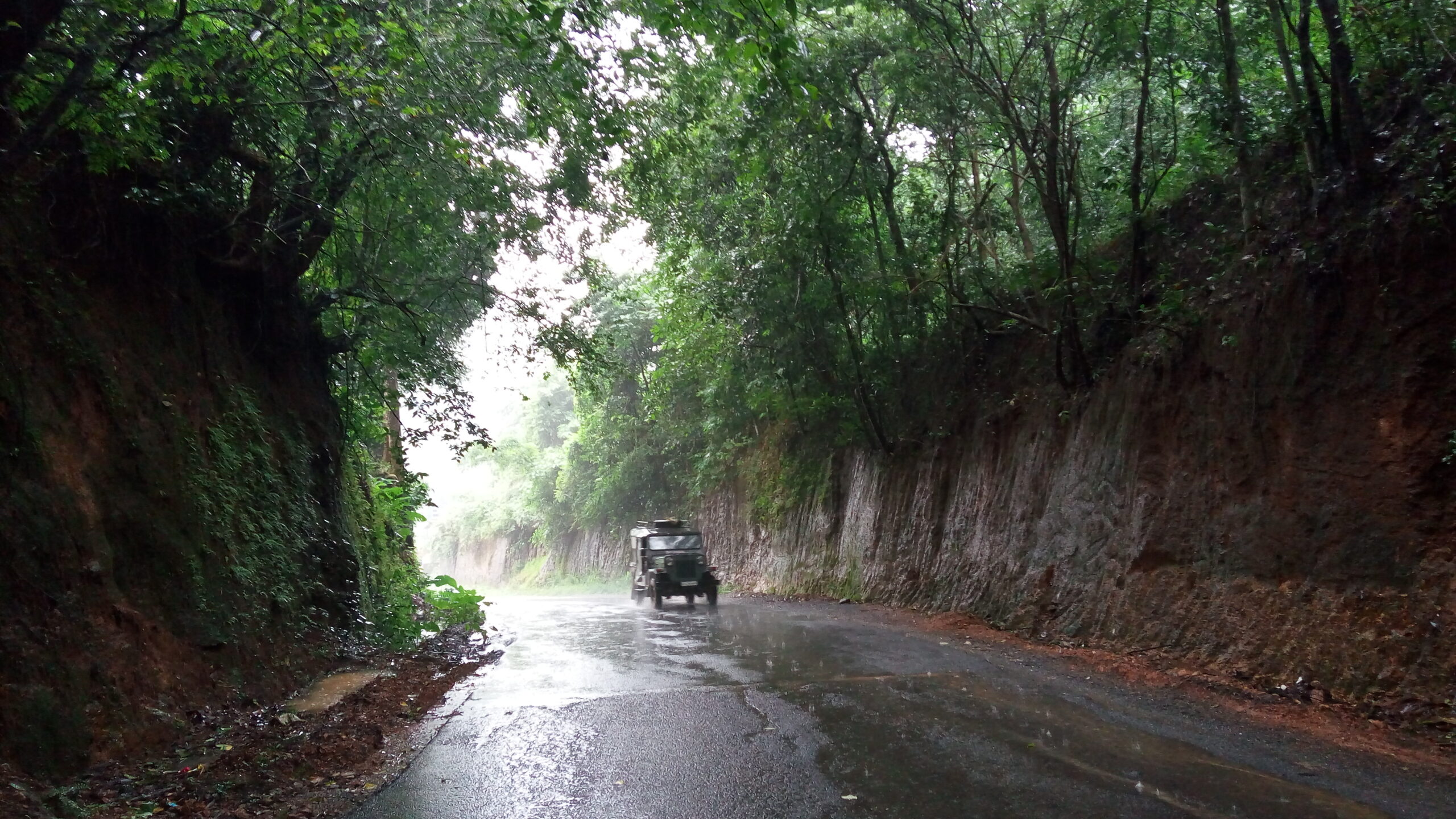 On the Nagara road in the rains