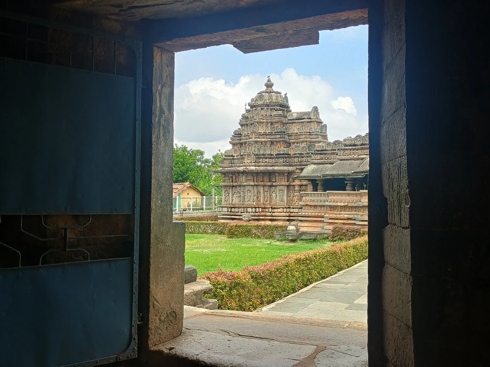 The Veeranarayana temple a window view