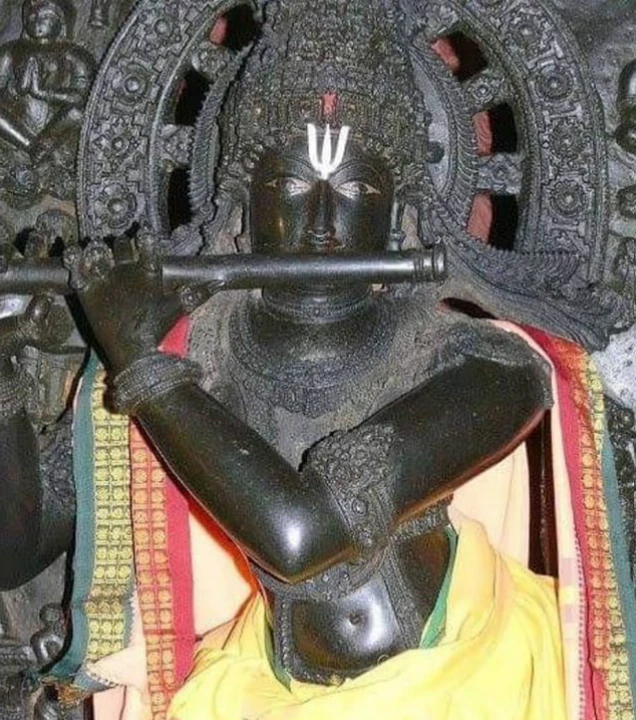 The Veeranarayana temple  the Krishna idol
