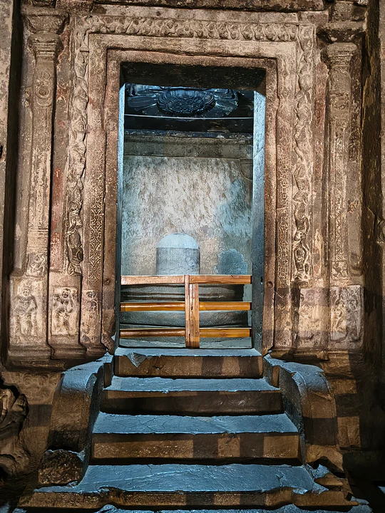 The Shiva Lingam at Kailasa temple