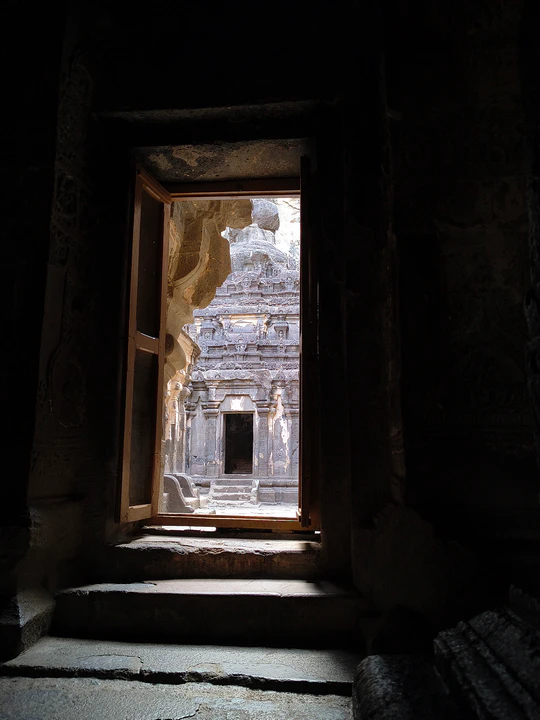 A scene from inside Kailasa