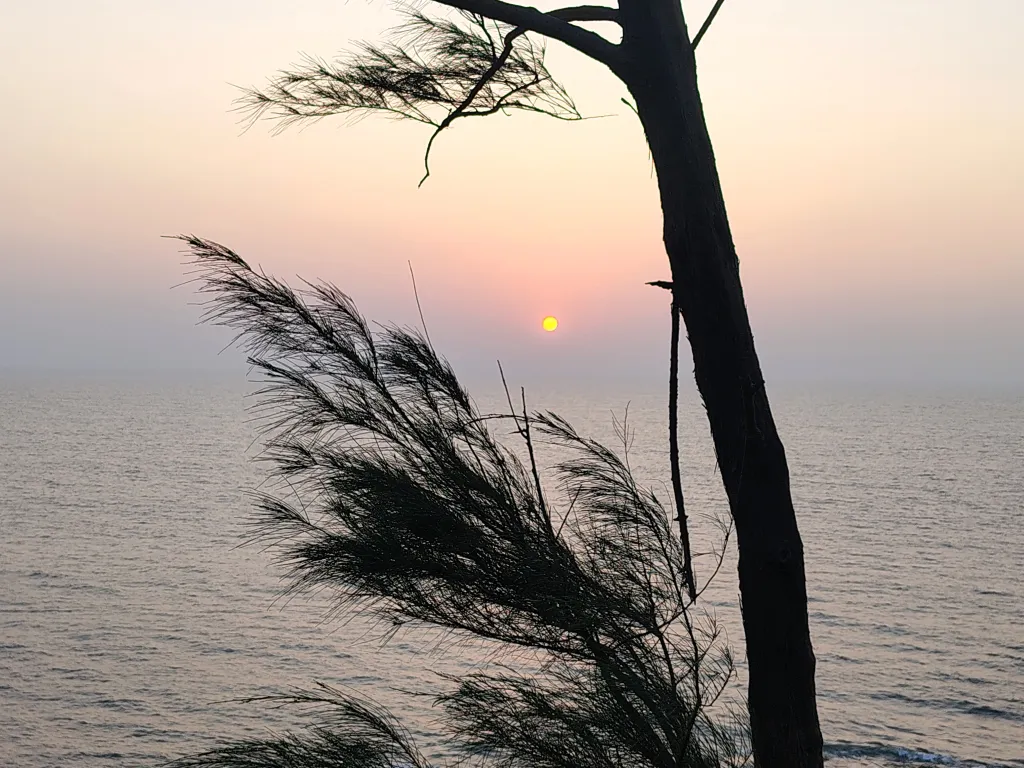 a sunset scene at Aare Ware beach