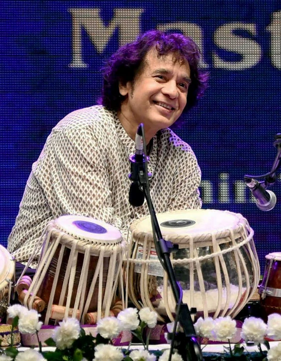 The smiling Ustad Zakir Hussain